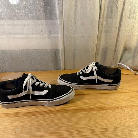 Vans Old Skool Black White Low Top Canvas Sneakers Women’s 8.5 - Picture 3 of 7
